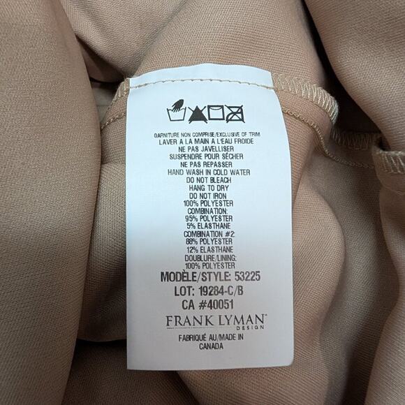 Frank Lyman Design Dress Black Bodycon Edgy Mob Wife LBD Sleek Luxe - Size 10 - Picture 7 of 7